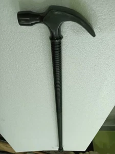 Black Herry Dog Stainless Black Steel Walking Stick Hiking Stick Cane Gift - Picture 1 of 6