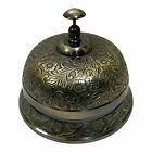 Handmade Brass Ornate Hotel Front Desk Bell ~ Antique Sale Service Counter Bell
