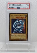 Yu-Gi-Oh Card - Blue Eyes White Dragon SDK-001 - Starter Deck Kaiba - PSA 7 - NM