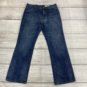 Earl Jean Bootcut Jeans Women Size 35 Dark Blue High Rise Casual Denim Pants - Picture 1 of 15