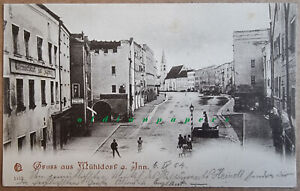 Mühldorf Inn Gasthaus zum Jägerwirt Pfarrerkorrespondenz AK 1904 nach Wasserburg