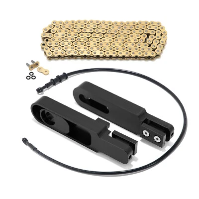 Extensão de braço oscilante de alumínio corrente de linha preta para Kawasaki ZX6R ZX 6R 2007 2008 - Imagem 1 de 4