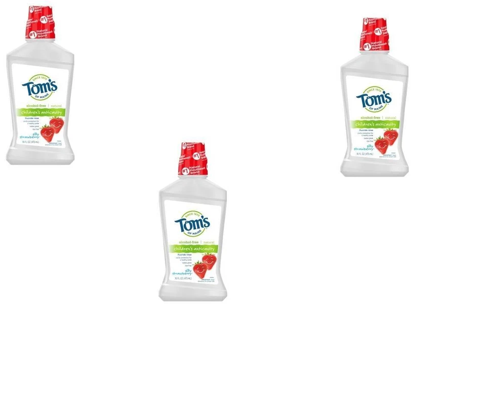 Enjuague bucal natural BL Tom's 16 oz ea Silly Strawberry para niños * PAQUETE DE TRES* Foto 1 de 1