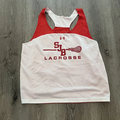 St. John's Red Storm Lacrosse #20 Under Armour Reversible Jersey Size Men’s M Cover