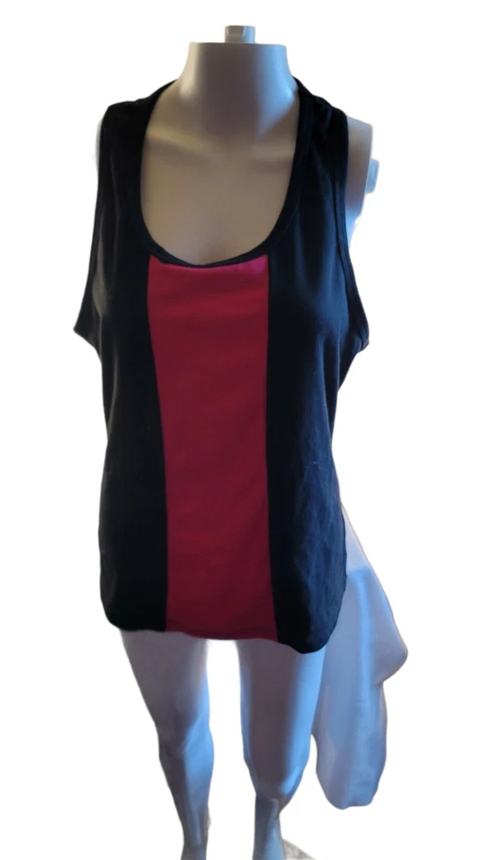 G.W. Sport Womens Athletic Tank Top Sleeveless Blk/pink Sz 1X - Image 1 of 4