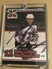 2011-2012  Vancouver Giants Brendan Gallagher signed pre Rookie Hockey card WHL