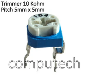 5 pezzi 10 KOhm (103) Trimmer Resistenza Variabila passo 5mm 10KOhm - Zdjęcie 1 z 3