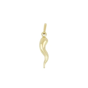 Cornetto oro giallo 18 Kt portafortuna scaramantico gioiello unisex 1,5 cm - Imagen 1 de 4