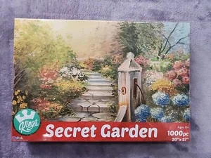 Puzzle Secret Garden 1000 piece Intermediate 20" X 27" NEW Sealed Kings We cool - Picture 1 of 8