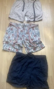 Esmara Linen-Cotton Blend Shorts - Floral, Stripe, Plain Blue - Different sizes - Picture 1 of 16