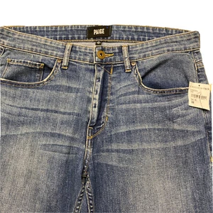 Jeans uomo Paige effetto invecchiato misto cotone misto cotone slim gamba dritta tg 32x34 nuovo senza etichette - Foto 1 di 10
