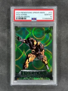 2024 Upper Deck Marvel #77 Wolverine Goblin Green Refractor /399 PSA 10 Gem Mint - Picture 1 of 2