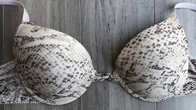 Sutiã Soma Intimates 34B acolchoado Demi Cup alças ajustáveis marfim marrom bronzeado defeitos - Imagem 1 de 4