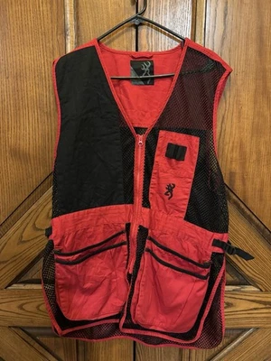 Browning Trapper Creek Mesh Shooting Vest Black/Red Size - XL - Image 1 of 4