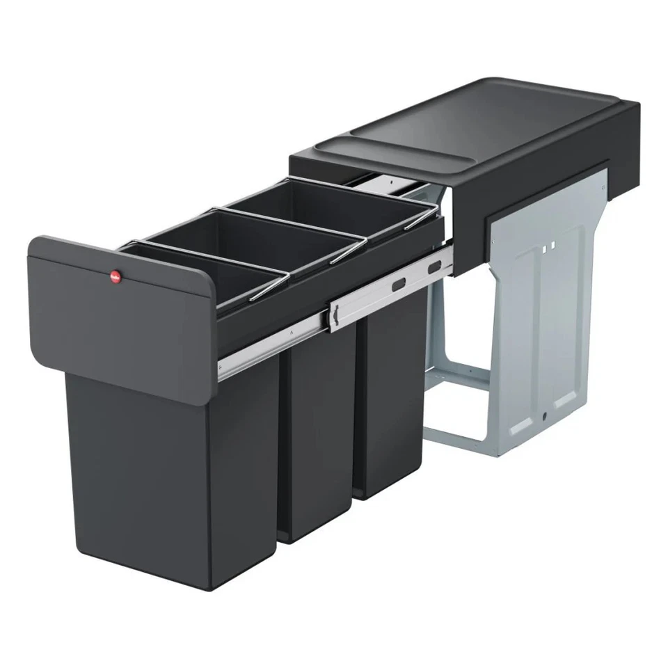 Hailo 0310-300 Ecoline Design Trio L eingebaute Abfall Biner 3x10 - Bild 1 von 1