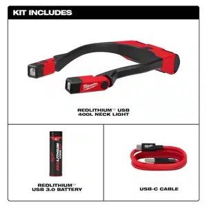 Milwaukee 400 Lumens LED Redlithium Rechargeable Neck Light - Picture 1 of 1