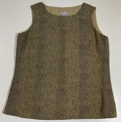 Top sin mangas vintage con estampado de leopardo Liz Claiborne talla 8 Y2K Foto 1 de 4
