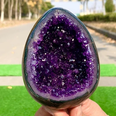 1.77LB Natural agate Amethyst geode quartz cluster crystal specimen Healing - Image 1 of 4