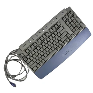 Vintage Sony VAIO Wired Desktop Keyboard PS/2 PCVA-KB1P/UB - Picture 1 of 4