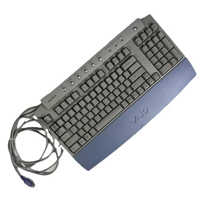 Vintage Sony VAIO Wired Desktop Keyboard PS/2 PCVA-KB1P/UB - Image 1 of 4