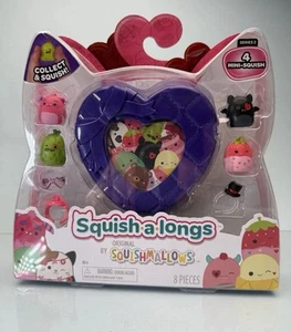 Squishmallows Squish-a-longs 4 Mini-Squish - 8 Piece Set Series 2 - Purple Case - Picture 1 of 2