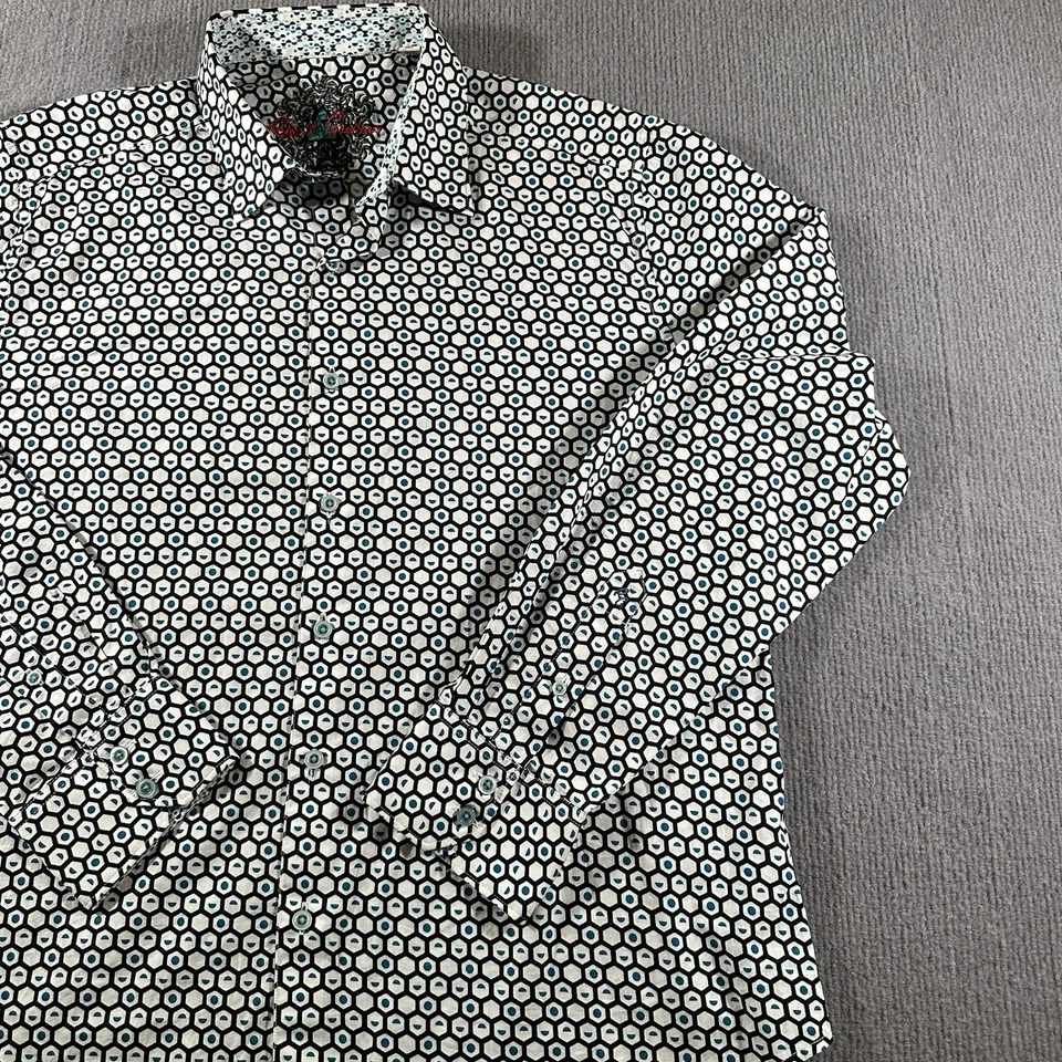 Robert Graham Shirt Mens XL Geometric Classic Fit Long Sleeve Flip Cuff EUC - Image 1 of 4