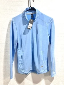 Adidas Elevated Jacke Damen mittelblau Polyester Stretch Outdoor Full Zip - Bild 1 von 6