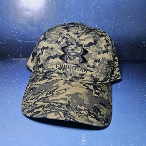 Under Armour Freedom Black/ Green Camo Adjustable Baseball Cap/Hat - Picture 1 of 10