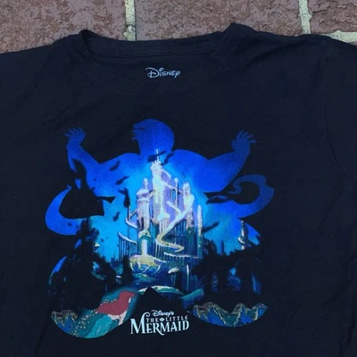 Disney’s The Little Mermaid Girl’s Short Sleeve T-Shirt Size XL Black  Ursula - Image 1 of 4
