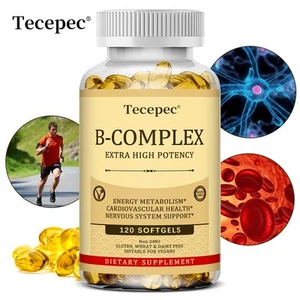 Vitamin B-Complex capsules – High Strength, Energy & Nerve Support-30to120 caps - Picture 1 of 14