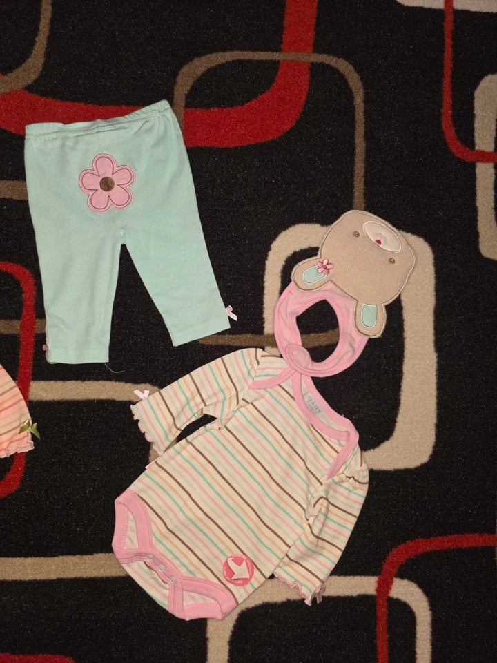 Bon Bebe Baby 3pc. Set Girl Rabbit New - Image 1 of 1