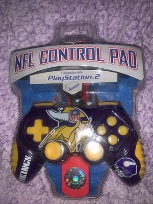 Mad Catz Official NFL Minnesota Vikings PlayStation 2 PS2 Wired Controller New - Image 1 of 4