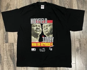 Vintage 2003 Evander Holyfield vs James Toney Boxing Showtime PPV XL Shirt - Picture 1 of 3