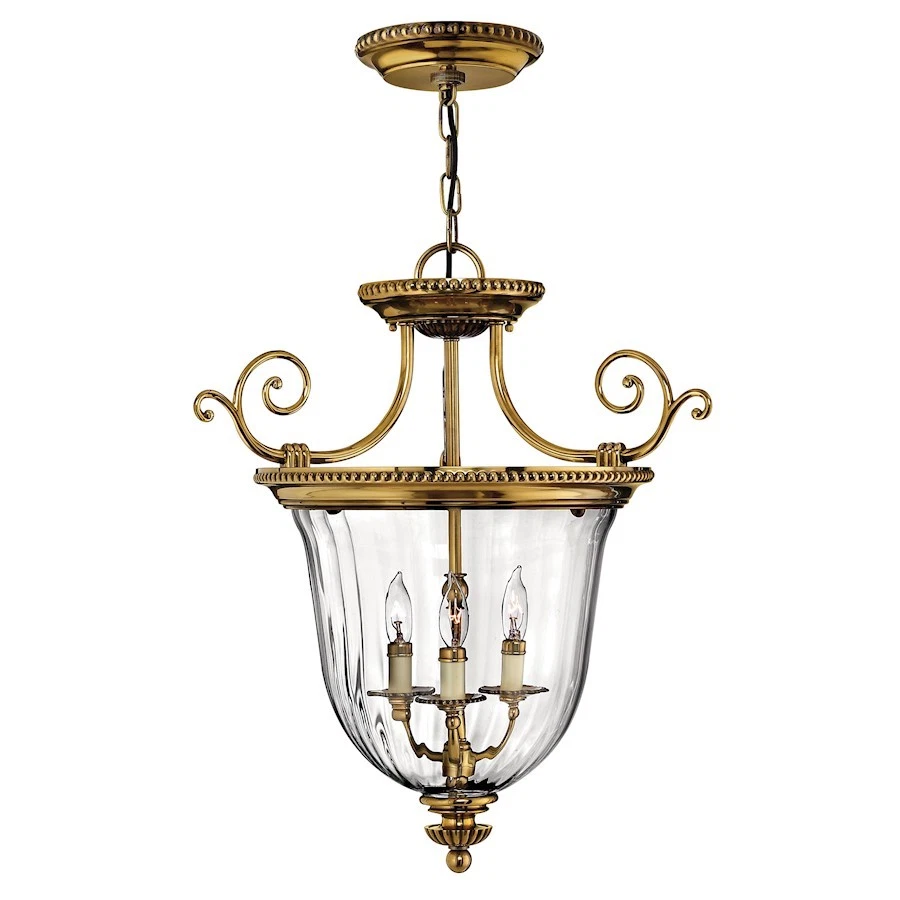 Hinkley Lighting Cambridge 3 Light Foyer Lg Pendant, Burnished Brass - 3613BB - Image 1 of 1