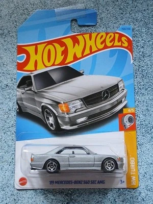 Hot Wheels H3M 150 1989 MERCEDES-BENZ 560 SEC AMG Silver 2023 150/250 Long Card - Image 1 of 2