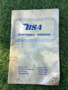 BSA A50 A65 MOTORCYCLES Maintenance Handbook 1968 royal star firebird lightning - Picture 1 of 3