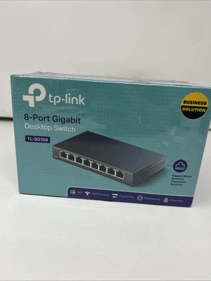 TP-LINK TL-SG108 8-Port Switch 10/100/1000Mbps Switch - Image 1 of 4