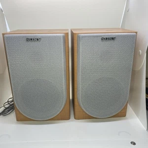 Sony Stereo Regallautsprecher Paar Modell SS-CNE3 Holzmaserung Regal GETESTET - Bild 1 von 21