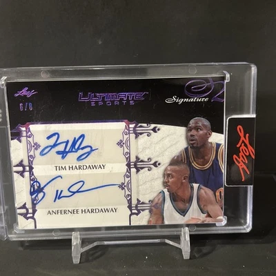 ANFERNEE HARDAWAY TIM HARDAWAY 2024 LEAF ULTIMATE DUAL AUTOGRAPH SP AUTO #6/8 - Image 1 of 2