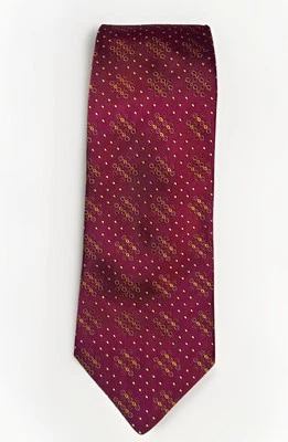 Галстук из чистого шелка ручной работы с геометрическим узором Holland & Sherry London 1836 пурпурный - Изображение 1 из 4