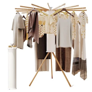 Tripod Clothes Drying Rack Foldable,Floor Standing Drying Rack Clothing,(16 W... - Picture 1 of 8