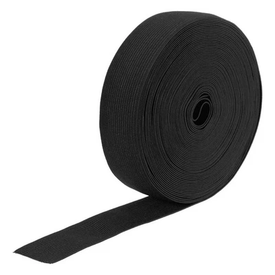 Bandas elásticas para coser carrete elástico tejido negro de 1,1" 10 yardas de 10 yardas Foto 1 de 4