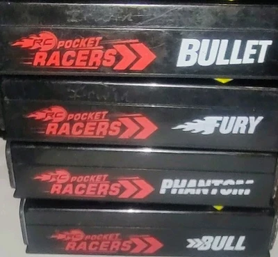 Juego de 4 corredores de bolsillo RC Bullet, Fury, Phantom, Bull Foto 1 de 4