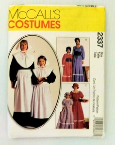 Disfraces de McCall's 2337 Misses' Pilgrim/Pioneer/Early America, talla 8-10, 20-22 - Imagen 1 de 2