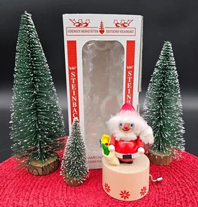 STEINBACH Alemania Caja de Música Madera Papá Noel Manivela Musical Feliz Navidad 1636 - Imagen 1 de 14