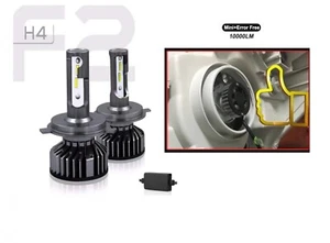 Pair Of 6500k Mini H4 Led Lights Headlight Bulbs Error Free Canbus Ready 12v 24v - Picture 1 of 7