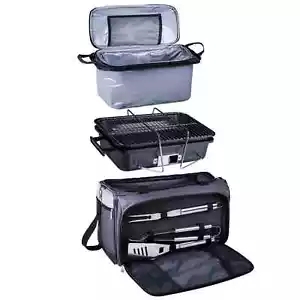 ONIVA/PICNIC TIME BUCCANEER PORTABLE CHARCOAL GRILL & COOLER TOTE NEW SHIPS FREE - Picture 1 of 11