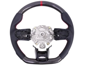 Carbon Steering Wheel Red Stripe For 2021-2024 Mini Cooper F55 F56 F57 F60 S LC2 - Picture 1 of 11