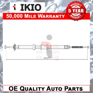 Fits Fiat Panda 2012- 1.0 1.2 D Hand Brake Cable Rear Right Ikio 51900391 - Picture 1 of 2