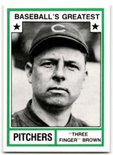 1982 TCMA Baseball's Greatest Pitchers Mordecai Brown Chicago Cubs #34